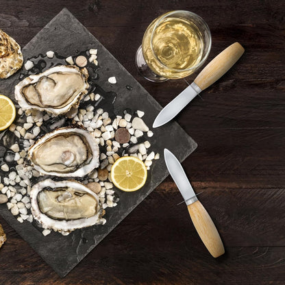 Oyster Shucking Knife, 12 Pack Oyster Shucker With Comfort Wood-Handle for All Kinds of Shells & Oysters, Durable Oyster Shucker Tools for Home & Restaurant Use