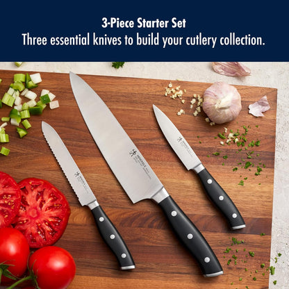x Emeril, Nola 3-Pc Knife Set, Razor-Sharp, German Engineered | Informed by 100+ Years of Mastery. Dishwasher Safe, Ideal for Everyday Cooking