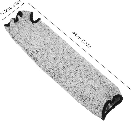 Cut Resistant Sleeves Level 5 with Thumb Hole 40cm Arm Guards for Gardening, Kitchen Use, and Welding Forearm Protection for Men and Women