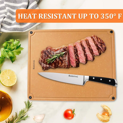 Cutting Boards for Kitchen Dishwasher - 2PC Cutting Board Set Double-Sided with Non-Slip Feet and Juice Groove Composite Chopping Board for Kitchen Knife Friendly Cut Meat, Fruit,Vegetable