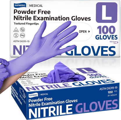 Medical Soft Max™ Nitrile Disposable Gloves, 100 Ct Latex-Free Powder-Free Food Safe Cooking Cleaning Lab Exam Glove