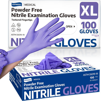 Medical Soft Max™ Nitrile Disposable Gloves, 100 Ct Latex-Free Powder-Free Food Safe Cooking Cleaning Lab Exam Glove