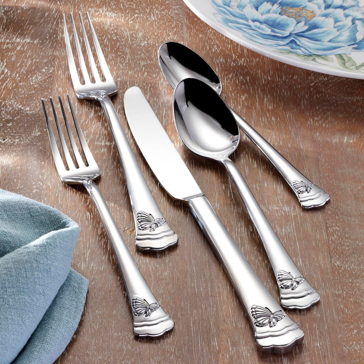 Butterfly Meadow Porcelain Handle Cheese Spreader Set