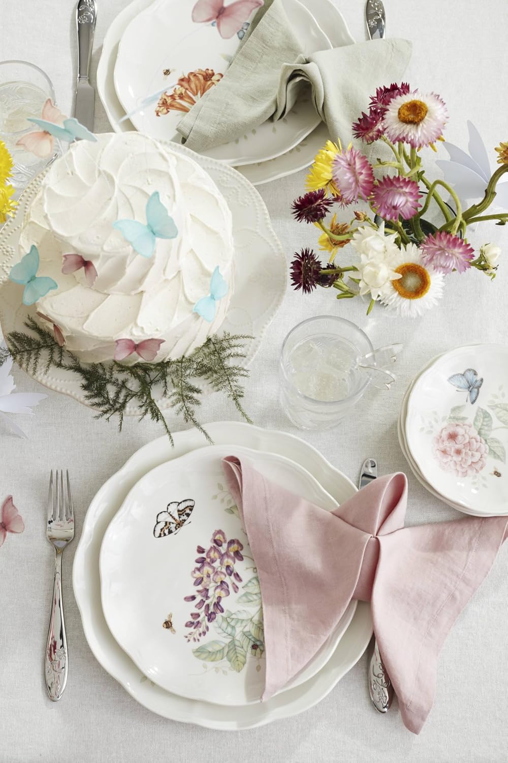 Butterfly Meadow Porcelain Handle Cheese Spreader Set
