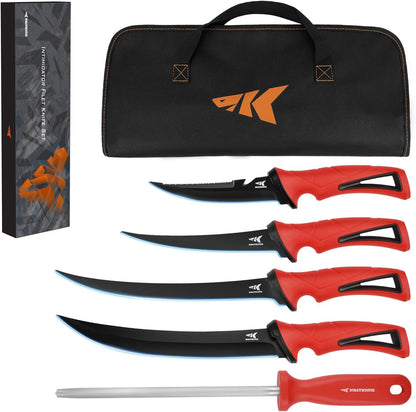 Intimidator 9'' Fillet Knife and Honing Rod, Fishing Gear for Men