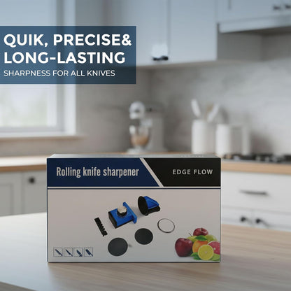 Knife Sharpener - Professional Sharpening Tool Kit for All Knife Types, Offers 0 to 30° Magnetic Angles - Manual Safe Operating - Diamond & Ceramic Honing 400, 800 and 1000 Discs