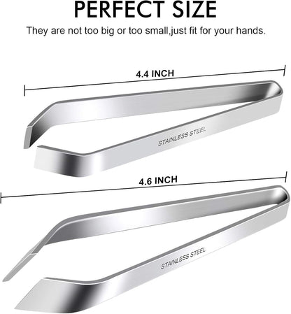 Fish Bone Tweezers, Professional Stainless Steel Flat and Slant Pliers Set for Kitchen Salmon Trout, 1 SET | Professional Stainless Steel, Flat and Slant Pliers Set, For Kitchen Salmon Trout
