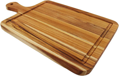 Teak Cutting Board 18x14 with Juice Groove & Handle