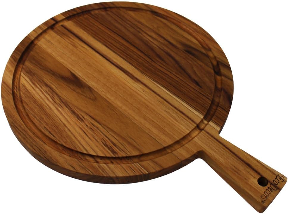 Teak Cutting Board 18x14 with Juice Groove & Handle