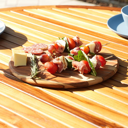 Teak Cutting Board 18x14 with Juice Groove & Handle