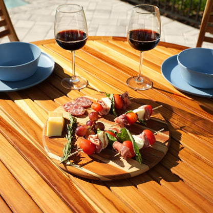 Teak Cutting Board 18x14 with Juice Groove & Handle