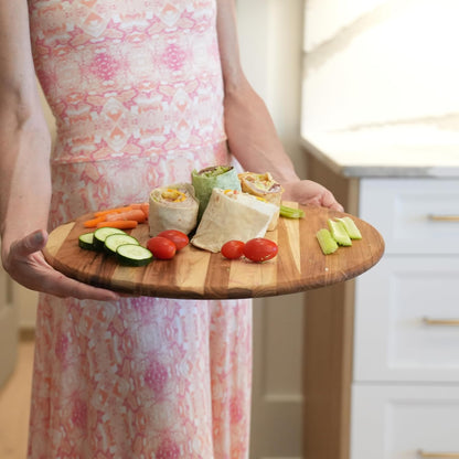 Teak Cutting Board 18x14 with Juice Groove & Handle