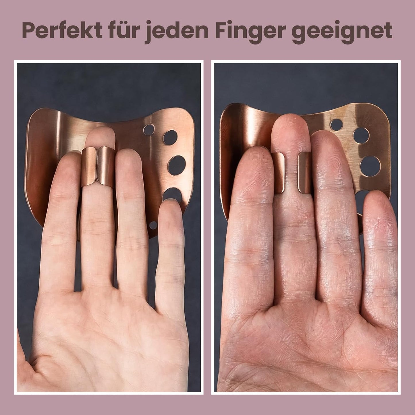 Finger Guards for Cutting Food, Protects Women’s Fingers and Nails, Ideal Gift for Her, Mom or Wife, 2 Stainless Steel Finger Protectors with Herb Stripper, Adjustable Size
