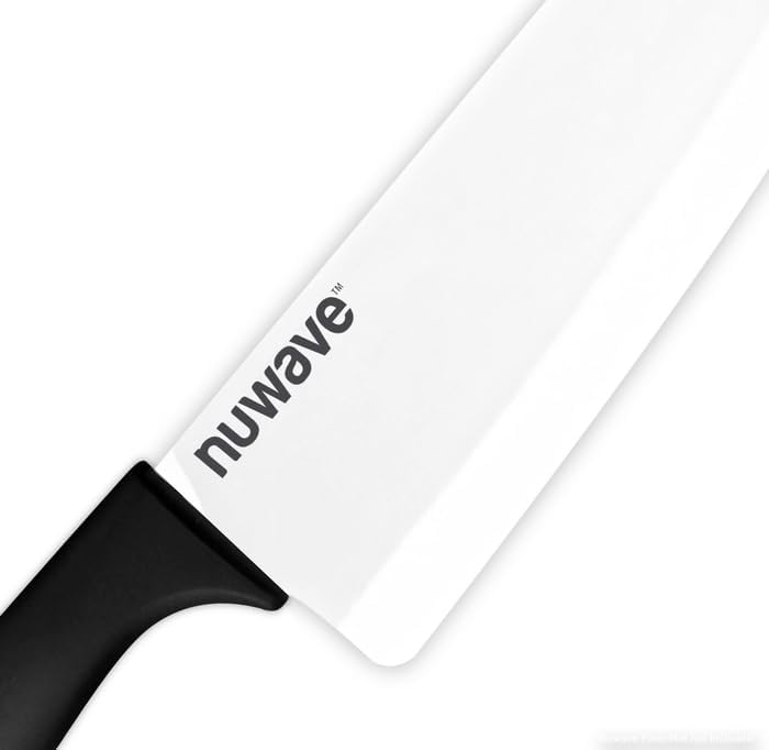 4-Piece Black Ceramic Knife Set - Includes 3' Paring, 5' Utility, 6.5' Everyday & 8' Chef's Knife, Ideal Super Sharp Kitchen Knives, Rust-Proof, Ergonomic Handles
