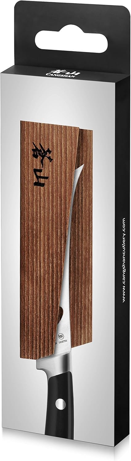 Cangshan 1021561 Solid Ash Wood Magnetic ANCHOR Knife Sheath Only for 5-Inch Tomato/Cheese Knife