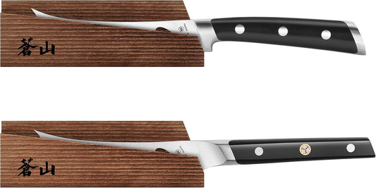 Cangshan 1021561 Solid Ash Wood Magnetic ANCHOR Knife Sheath Only for 5-Inch Tomato/Cheese Knife