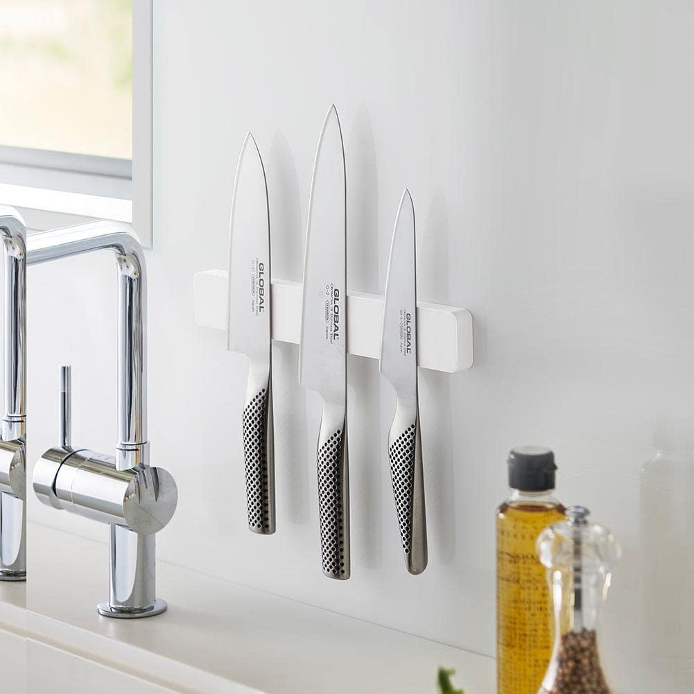 山崎実業( ) KT-TW LR W25 WH Knife Holder, 約W25XD1.7XH4cm, wht