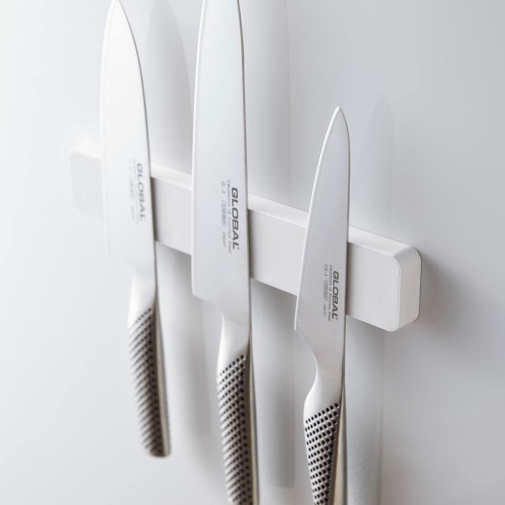 山崎実業( ) KT-TW LR W25 WH Knife Holder, 約W25XD1.7XH4cm, wht