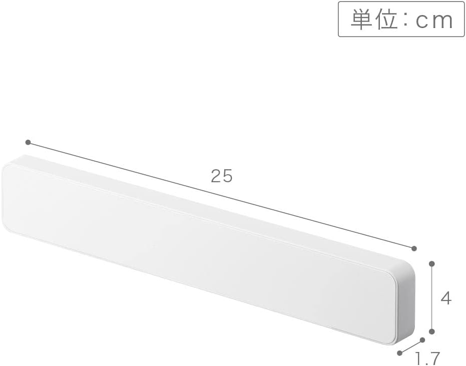 山崎実業( ) KT-TW LR W25 WH Knife Holder, 約W25XD1.7XH4cm, wht