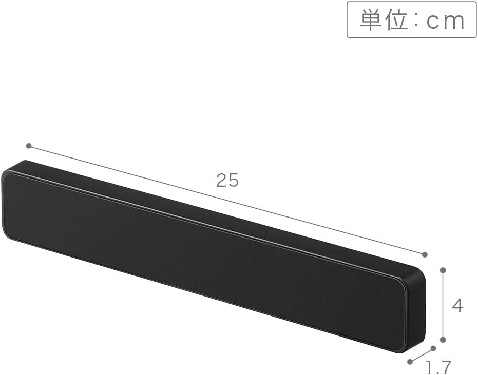 山崎実業( ) KT-TW LR W25 WH Knife Holder, 約W25XD1.7XH4cm, wht