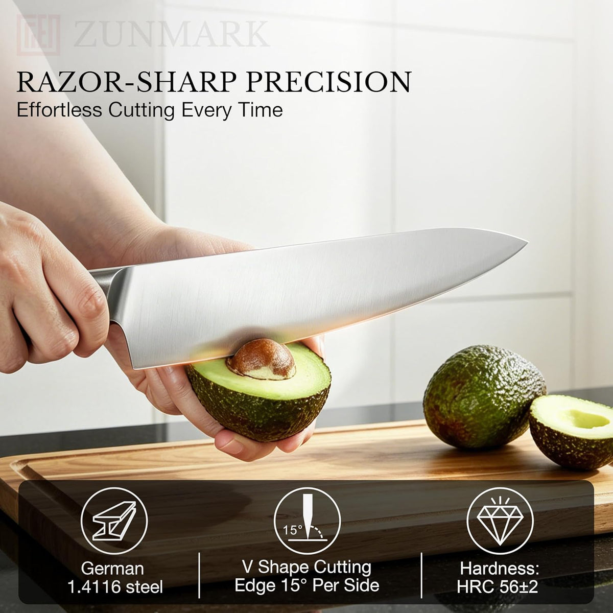 8 Inch Chef Knife, 67-Layer Damascus Steel Kitchen Knives with 10Cr15CoMoV Premium Steel Core, Hybrid Diamond-Oval Olive Wood Handle Japanese Knife, 13° Blade Ultra-Sharp Cooking Knives, Gift fo r Him