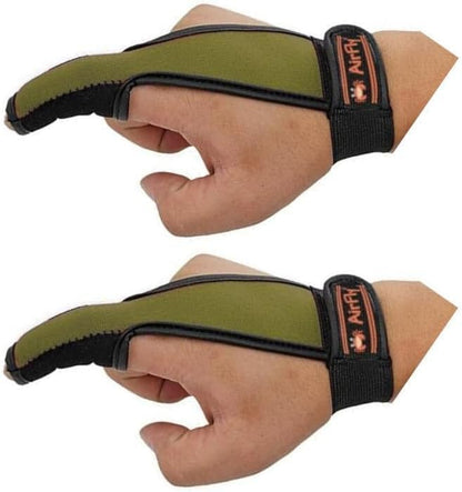 AirFly Surf Fishing Casting Glove Single Finger - Anti-Slip Finger Protector for Braided Line and Saltwater - Adjustable Wrist Strap, Ambidextrous Fit - Designed in USA