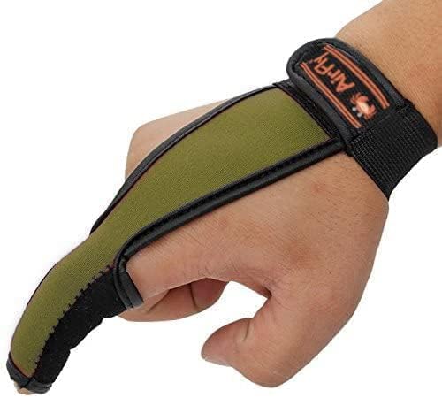 AirFly Surf Fishing Casting Glove Single Finger - Anti-Slip Finger Protector for Braided Line and Saltwater - Adjustable Wrist Strap, Ambidextrous Fit - Designed in USA
