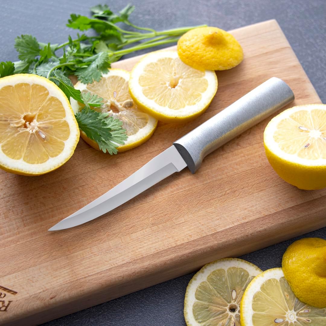 Super Parer Knife (R127), Silver Handle | 4.38" Stainless Steel Blade, Silver Cast Aluminum Handle