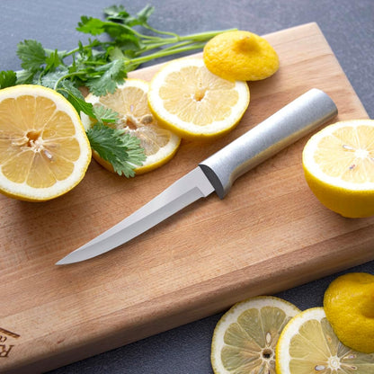 Super Parer Knife (R127), Silver Handle | 4.38" Stainless Steel Blade, Silver Cast Aluminum Handle