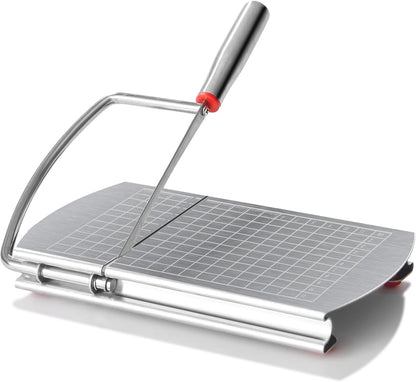 Cheese Slicer with Blade for Block Cheese, Handheld Cheese Cutter Board, Stainless Steel Cheese Cutting Board for Block Cheese, Butter, Sausages, Fruits Kitchen Gadget