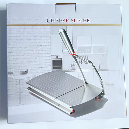 Cheese Slicer with Blade for Block Cheese, Handheld Cheese Cutter Board, Stainless Steel Cheese Cutting Board for Block Cheese, Butter, Sausages, Fruits Kitchen Gadget
