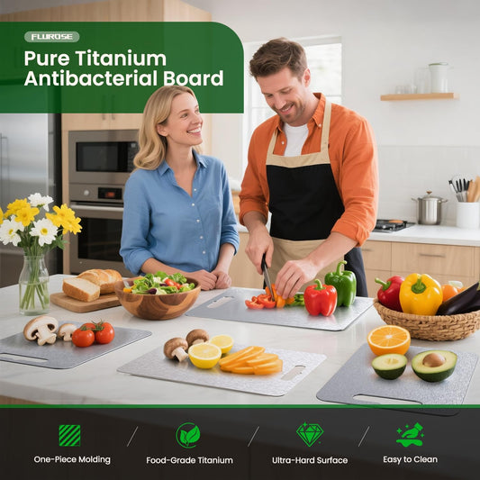 Titanium Cutting Board Set of 3PC, 100% Pure Titanium Kitchen Cutting Board