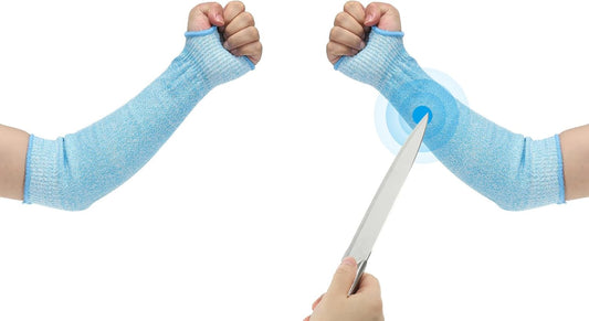 Cut Resistant Sleeve, Arm Safety Protectors Sleeves with Thumb Hole Level 5 Protection Forearm Guard Sleeves