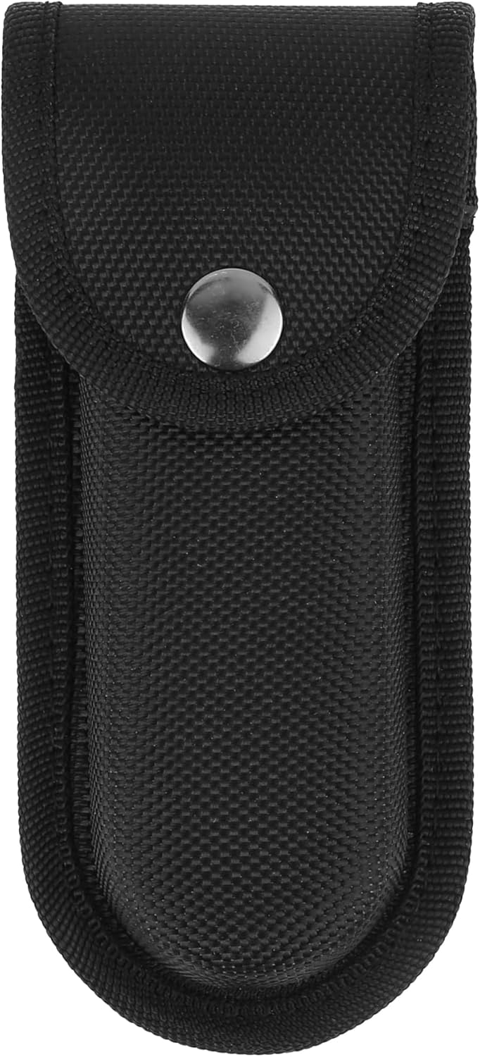Nylon Pocket Knife Holder, Folding Knife Sheath with Snap Closure & Belt Loop, Vertical/Horizontal Knife Case for Belt, Pocket Knife Holster for Multitool, Swiss Army Knife
