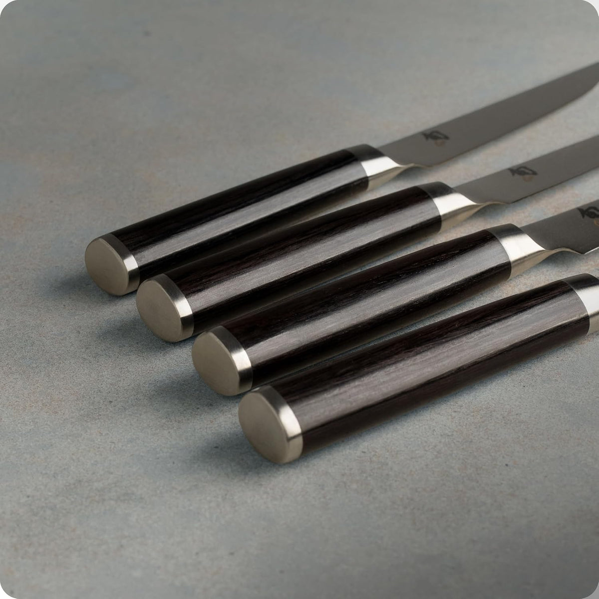 Classic 4 Piece Steak Knife Set | 4.75" Knives, Handcrafted Japanese Steak Knife Set, VG-MAX Core, Damascus Stainless Steel Cladding, Pakkawood Handle