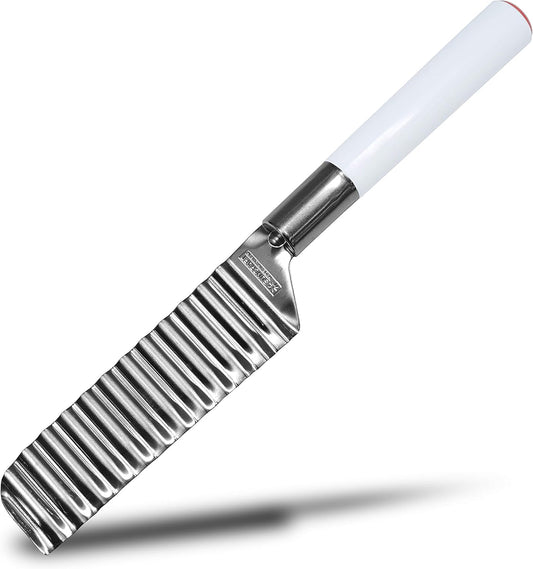 Cheese Knife Crinkle Cutter Knife 3.9" Stainless Steel for Soft Foods | Seki Japan Ideal for Soft Foods Like Cheese, Boiled Eggs, and Fruits