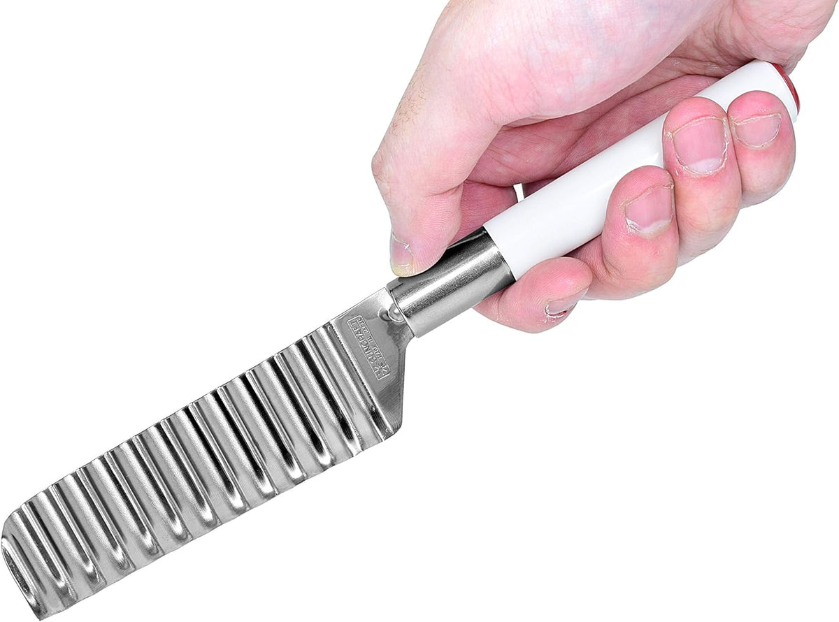 Cheese Knife Crinkle Cutter Knife 3.9" Stainless Steel for Soft Foods | Seki Japan Ideal for Soft Foods Like Cheese, Boiled Eggs, and Fruits