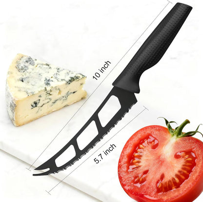 Cheese Knife, Tomato Knife, Cheese Slicer and Cutter for Block, Carving Cheese for Charcuterie Boards, Cheeseboard Handheld Slicer, 5.7" Soft & Semi Hard Cheese Knives ,Cutting for Fruits & Veggies