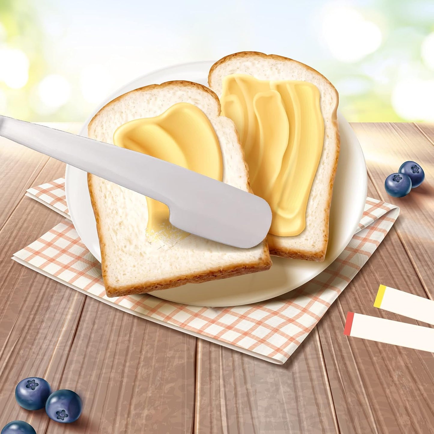 Simple preading Stainless Steel Spreader Knife: Spatula for Peanut Butter, Jelly, Chocolate, Strawberry Jam. 11.5" Multifunction Stir & Scrape BIG Jar
