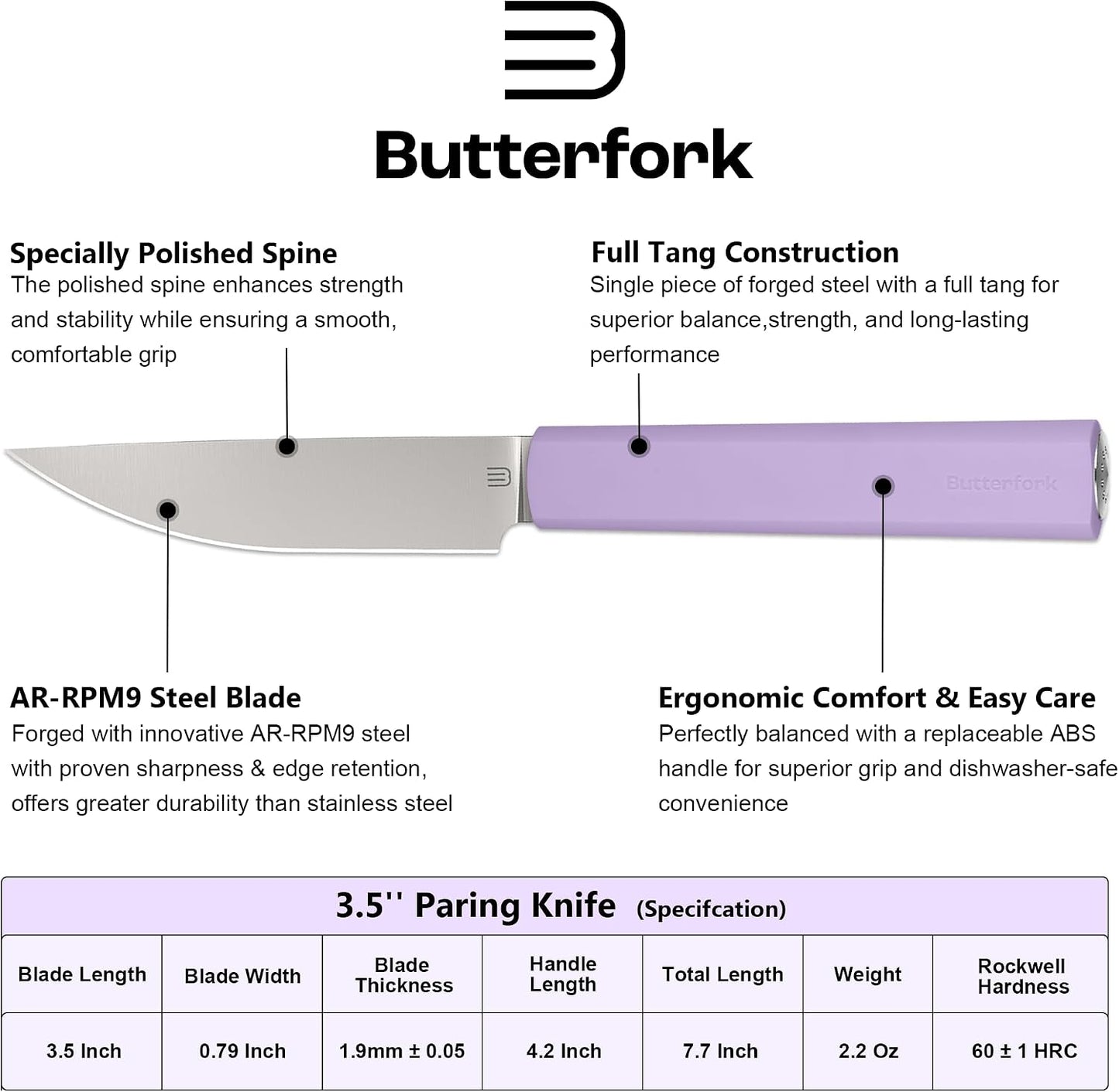 6 Inch Nakiri Knife, Hand Forged AR-RPM9 Steel Blade & Ergonomic Handle, All Purpose Kitchen Cleaver Knife for Meat Vegetable Fruits, Gift for Home Chefs