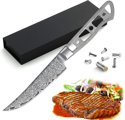 KATSURA Woodworking Project Kit – Bird Beak Paring Peeling Knife Blank – 2.75 Inch – Japanese Premium AUS 10, 67 Layers Damascus Steel – Perfect for Woodworkers, Crafters