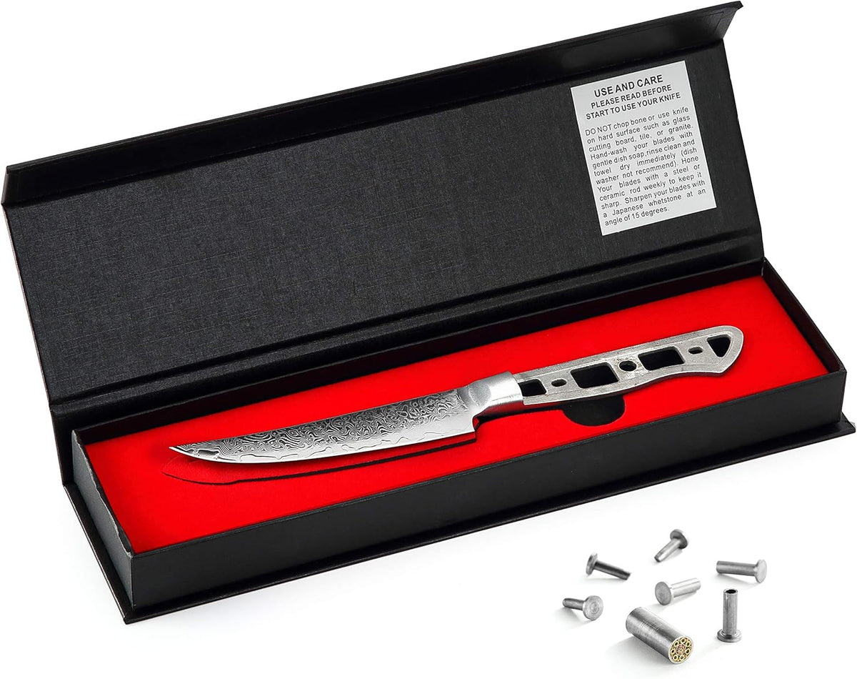 KATSURA Woodworking Project Kit – Bird Beak Paring Peeling Knife Blank – 2.75 Inch – Japanese Premium AUS 10, 67 Layers Damascus Steel – Perfect for Woodworkers, Crafters