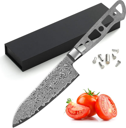 KATSURA Woodworking Project Kit – Bird Beak Paring Peeling Knife Blank – 2.75 Inch – Japanese Premium AUS 10, 67 Layers Damascus Steel – Perfect for Woodworkers, Crafters