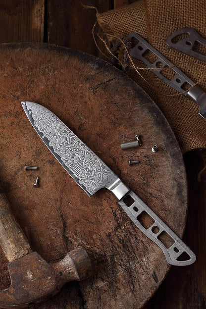 KATSURA Woodworking Project Kit – Bird Beak Paring Peeling Knife Blank – 2.75 Inch – Japanese Premium AUS 10, 67 Layers Damascus Steel – Perfect for Woodworkers, Crafters