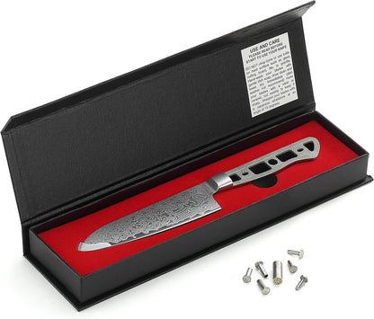 KATSURA Woodworking Project Kit – Bird Beak Paring Peeling Knife Blank – 2.75 Inch – Japanese Premium AUS 10, 67 Layers Damascus Steel – Perfect for Woodworkers, Crafters