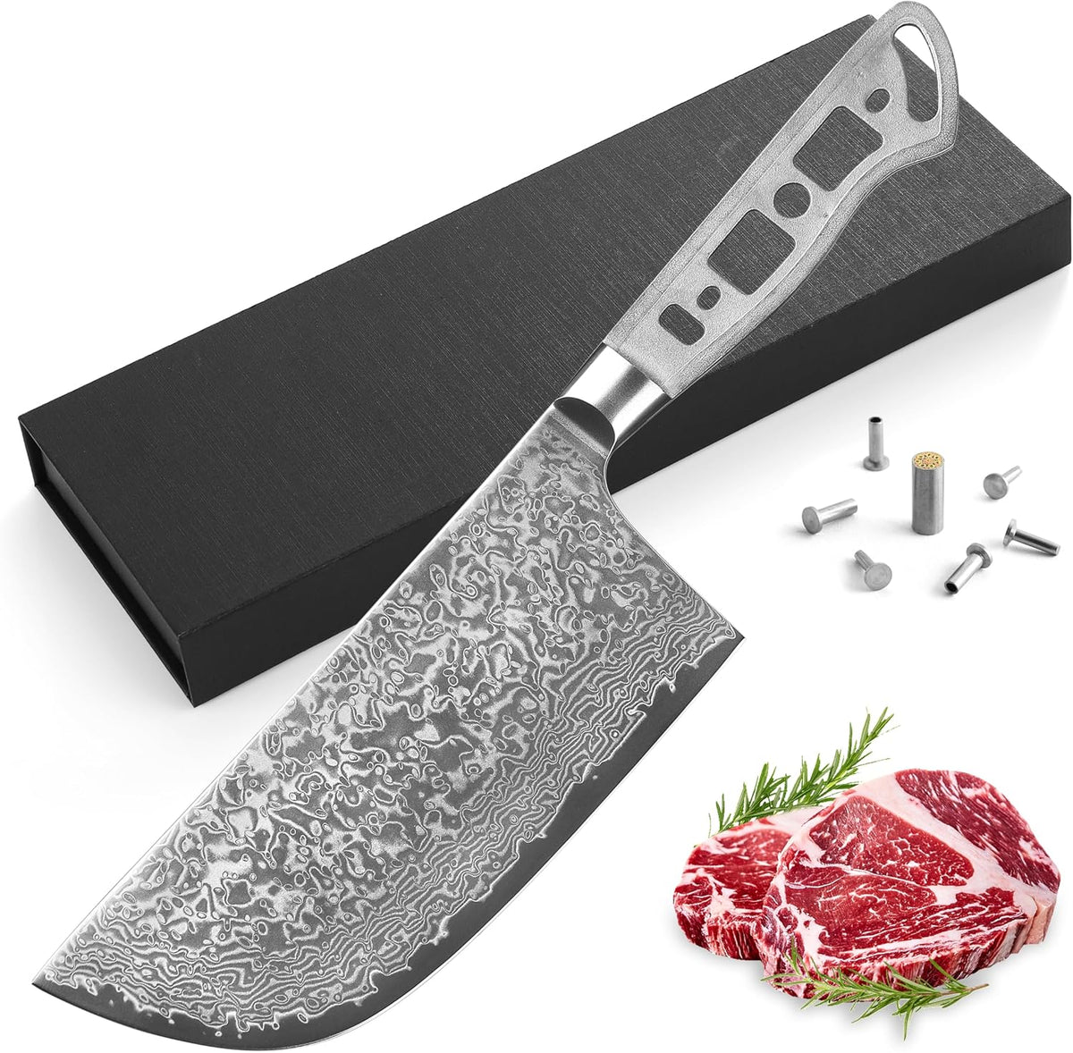 KATSURA Woodworking Project Kit – Bird Beak Paring Peeling Knife Blank – 2.75 Inch – Japanese Premium AUS 10, 67 Layers Damascus Steel – Perfect for Woodworkers, Crafters