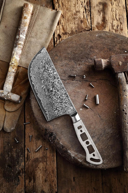 KATSURA Woodworking Project Kit – Bird Beak Paring Peeling Knife Blank – 2.75 Inch – Japanese Premium AUS 10, 67 Layers Damascus Steel – Perfect for Woodworkers, Crafters