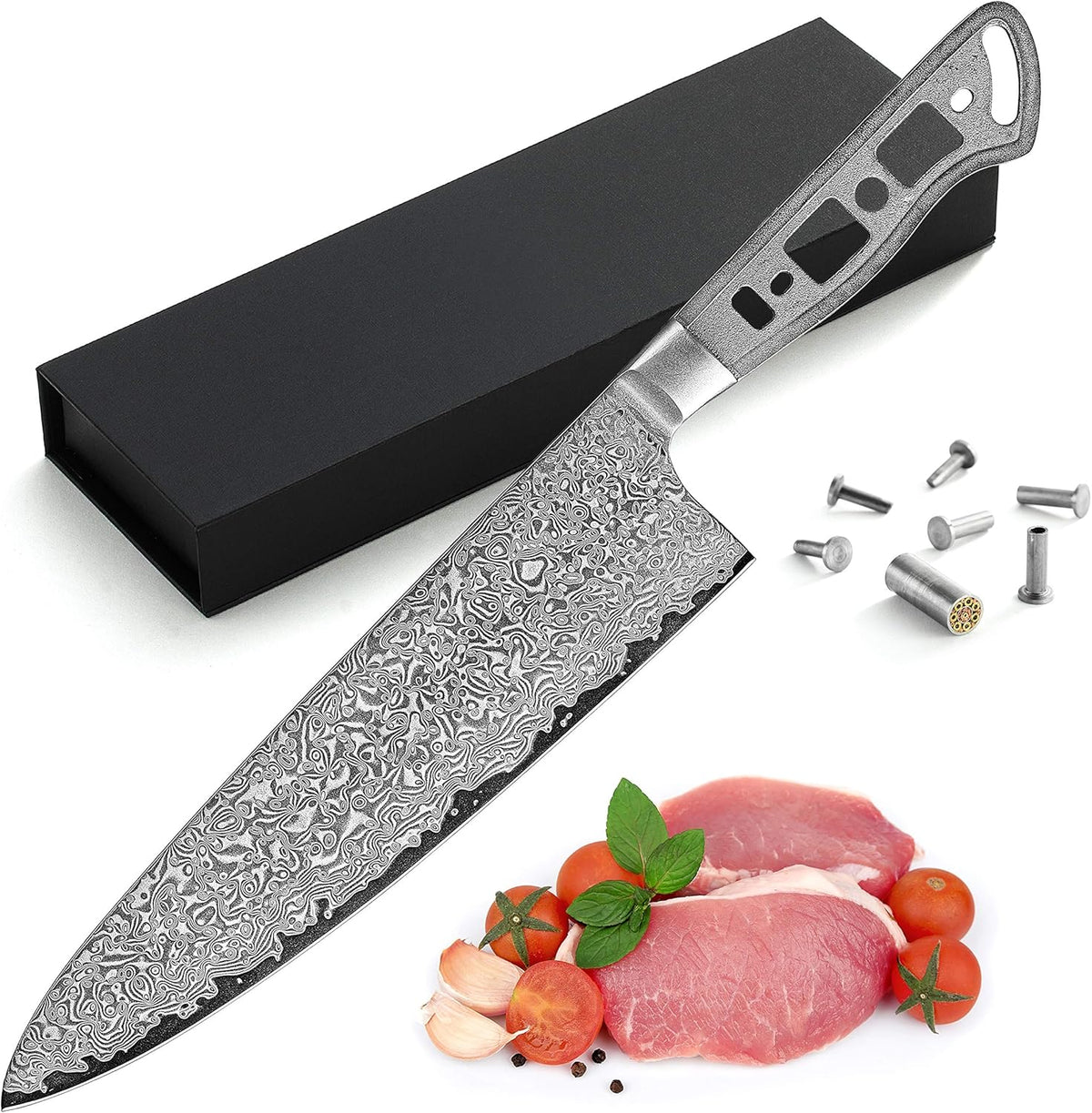 KATSURA Woodworking Project Kit – Bird Beak Paring Peeling Knife Blank – 2.75 Inch – Japanese Premium AUS 10, 67 Layers Damascus Steel – Perfect for Woodworkers, Crafters