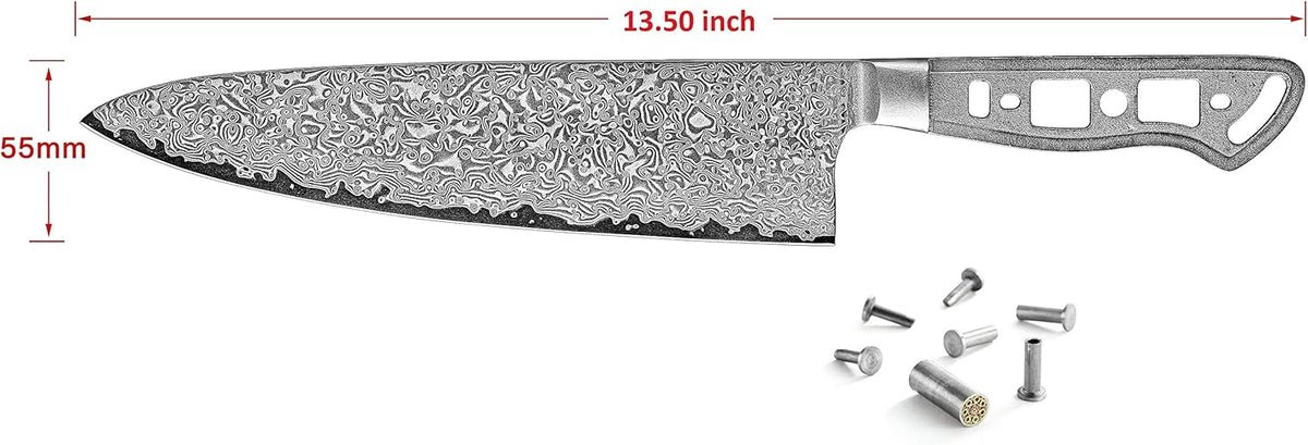 KATSURA Woodworking Project Kit – Bird Beak Paring Peeling Knife Blank – 2.75 Inch – Japanese Premium AUS 10, 67 Layers Damascus Steel – Perfect for Woodworkers, Crafters