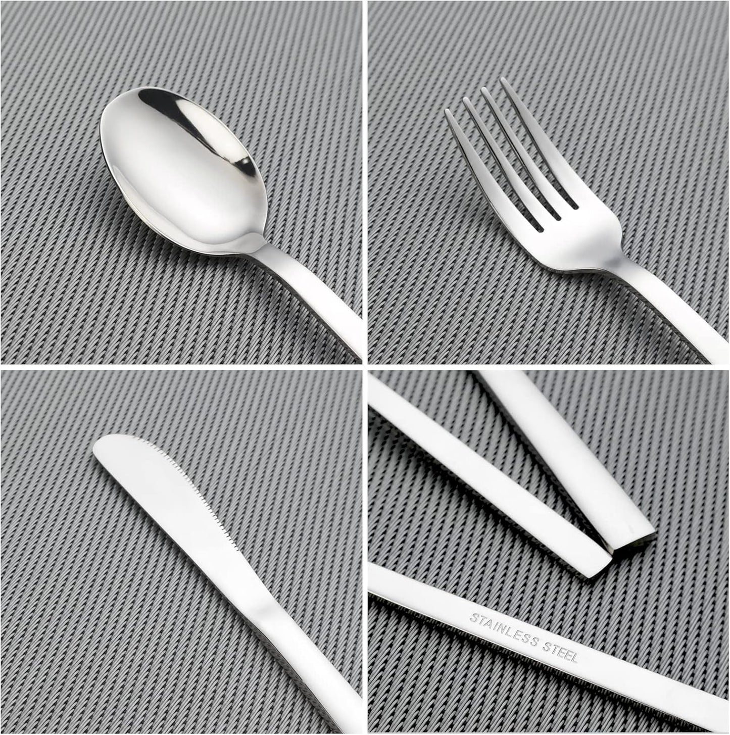 6 PCS Camping Cutlery Set for 2, Travel Flatware with Carry Case | Knife Fork Spoon Set, Flatware For Work, Picnic, Camping, Lunch Box